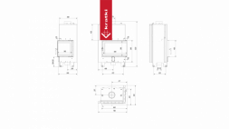 Топка с теплообменником Kratki PRO MBM/PW/10/P/BS/W угловое стекло справа