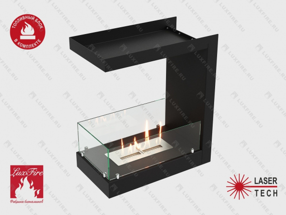 Встроенный биокамин Lux Fire Торцевой 555 М