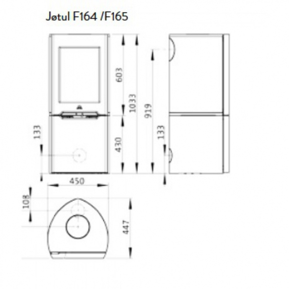 Дровяная печь-камин Jotul F 164