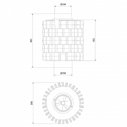 Комплект чугунных теплоаккумулирующих дисков d-150мм (5 шт.)
