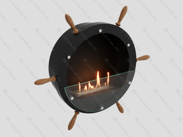 Настенный биокамин Lux Fire &amp;quot;Капитан 500 Н&amp;quot; XS (черный)