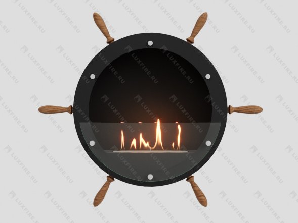 Настенный биокамин Lux Fire &amp;quot;Капитан 500 Н&amp;quot; XS (черный)