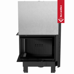 Топка Kratki PRO MBZ/L/BS/G угловое стекло слева, гильотина (Чёрная футеровка)